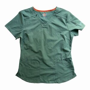 Dynamix Rounded V-Neck Top by Dickies Medical Medium Navy